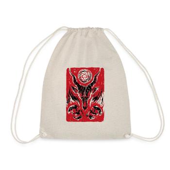 Retro Baphomet Satanic Satan Goat Devil Occult - Turnbeutel - Natur - Vorne