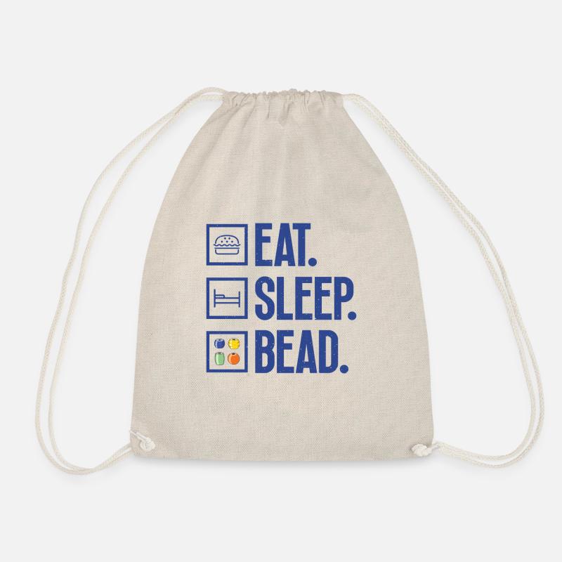 Eat Sleep Bead Fabricant de bijoux - Sac de sport léger - nature
