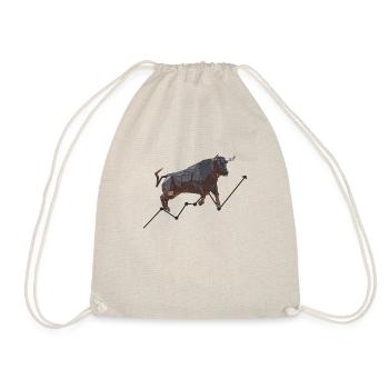 Bull in Stock Market Climbing like a - Drawstring Bag - nature - Front