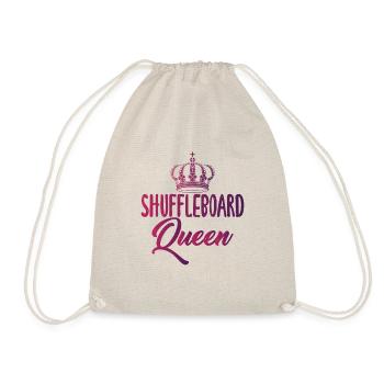 Shuffleboard Queen-Text avec Pretty Art Of Crown - Sac de sport léger - nature - Devant