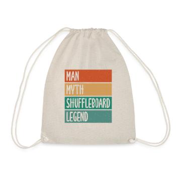 Man Mythos Shuffleboard Legend Shuffleboarding - Turnbeutel - Natur - Vorne