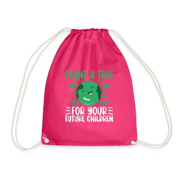 Plantation d’arbres pour les enfants Jour de la Terre Save Planet - Sac de sport léger - fuchsia - Devant