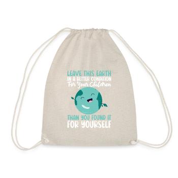 Earth in Better Condition Earth Day Save Planet - Drawstring Bag - nature - Front