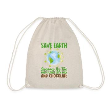 Planète avec du lait et du chocolat soutient le - Sac de sport léger - nature - Devant