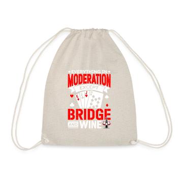 Jeu de cartes de vin et de bridge Expert en bridge - Sac de sport léger - nature - Devant