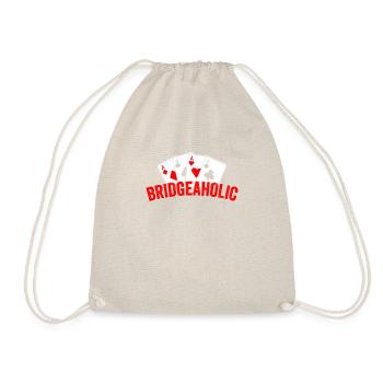 Bridgeaholic Bridge Kartenspiel Bridge Players - Turnbeutel - Natur - Vorne