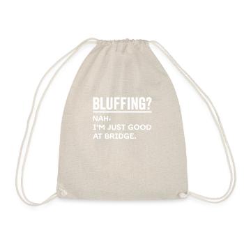 Bridge Card Game Expert Sports Player Lovers - Drawstring Bag - nature - Front