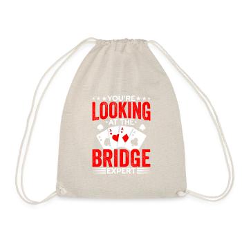 Bridge Card Game Expert Sports Player Lovers - Drawstring Bag - nature - Front