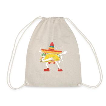 Dabbing Taco Cinco De Mayo Mexican - Drawstring Bag - nature - Front