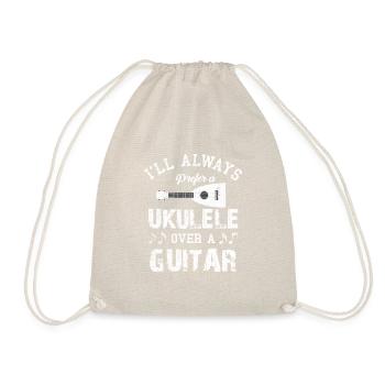 Bevorzugen Ukulele Gitarrist Hawaiian Music Player - Turnbeutel - Natur - Vorne