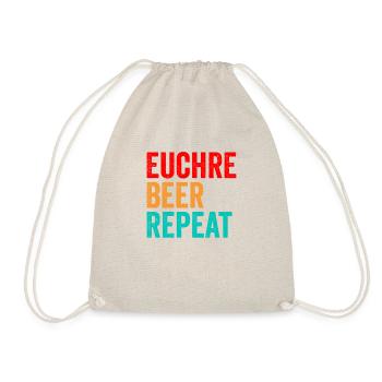 Euchre Beer Replay Card Game Euchre - Drawstring Bag - nature - Front
