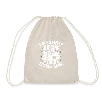 Juger silencieusement Euchre jeu de cartes Euchre Player - Sac de sport léger - nature - Devant