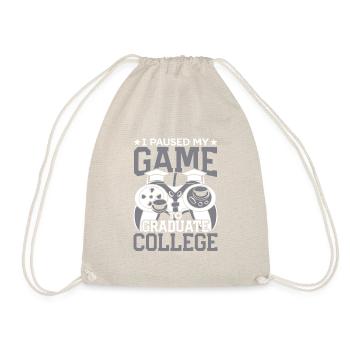 Gamer College Graduate him, your boy, girl, - Drawstring Bag - nature - Front
