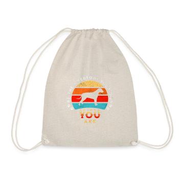 Be the person your dog thinks you are, retro - Drawstring Bag - nature - Front