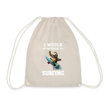 I'm enough I'm going surfing Windsurfer saying - Drawstring Bag - nature - Front