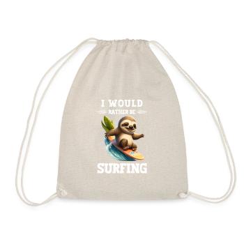 I'm enough I'm going surfing Windsurfer saying - Drawstring Bag - nature - Front