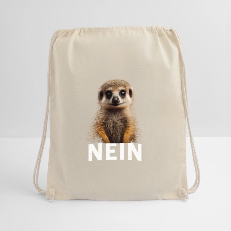 Statement Erdmännchen, Nö Fun, Einfach Nö, Nein Turnbeutel