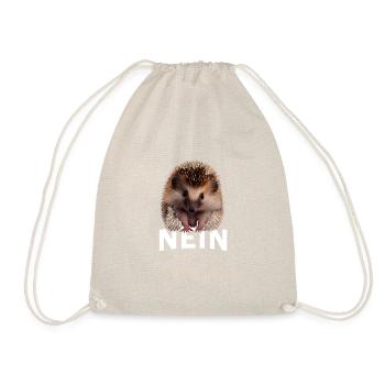 Statement Igel, Nö Fun, Einfach Nö, Nein - Turnbeutel - Natur - Vorne