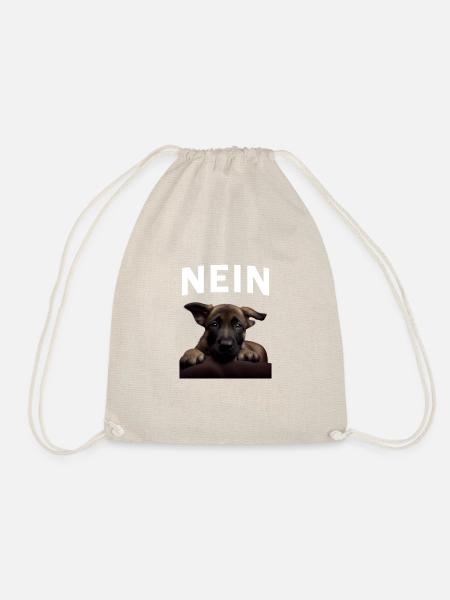 Statement Malinoi, Nö Fun, Einfach Nö, Nein - Turnbeutel - Natur