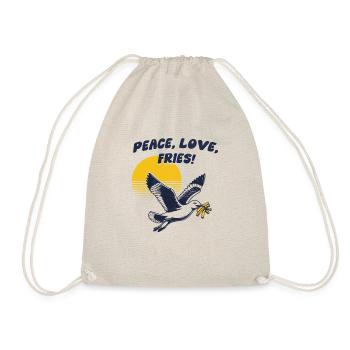 Peace Love Fries - Turnbeutel - Natur - Vorne