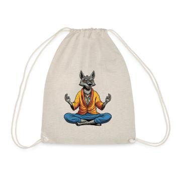 Wölfe Yoga - Turnbeutel - Natur - Vorne