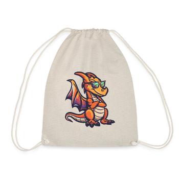 Drache Cool Comic - Turnbeutel - Natur - Vorne