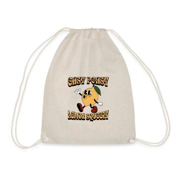 Easy Peasy Lemon Sqeezy Retro Mascot - Drawstring Bag - nature - Front