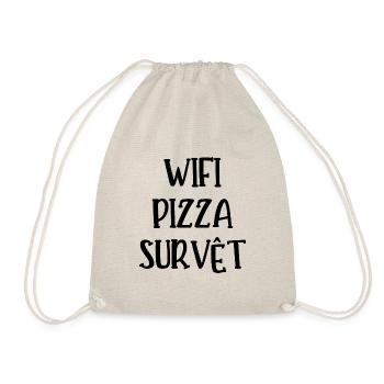 wifi pizza survêt - Sac de sport léger - nature - Devant