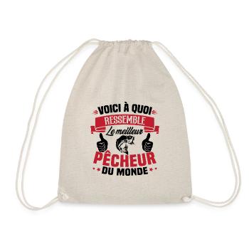 Le meilleur pêcheur du monde Cadeau pêcheur - Sac de sport léger - nature - Devant