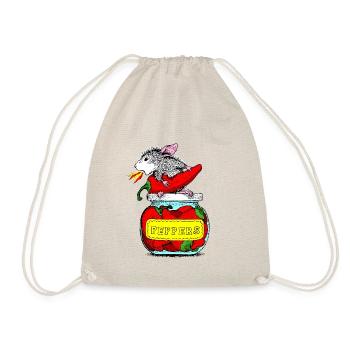 Rat and peppers - Drawstring Bag - nature - Front