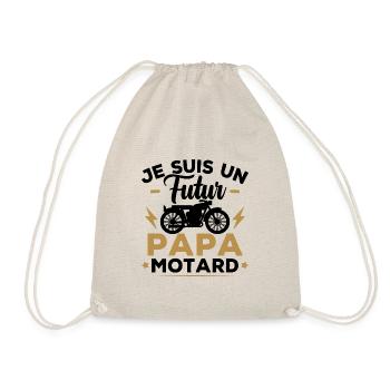 Je suis un futur papa motard - Sac de sport léger - nature - Devant