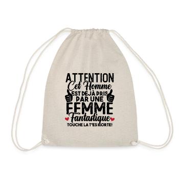 Cet homme est déjà pris par une femme fantastique - Sac de sport léger - nature - Devant