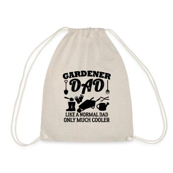gardener father like a normal father only a lot - Drawstring Bag - nature - Front