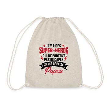 Papou super héros cadeau grand-père - Sac de sport léger - nature - Devant