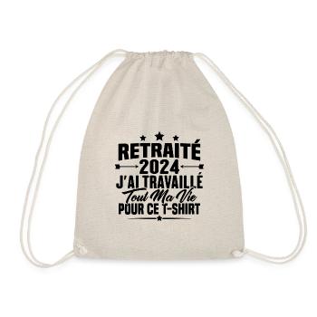 Retraité En 2024 / Humour Cadeau Retraité 2024 - Sac de sport léger - nature - Devant