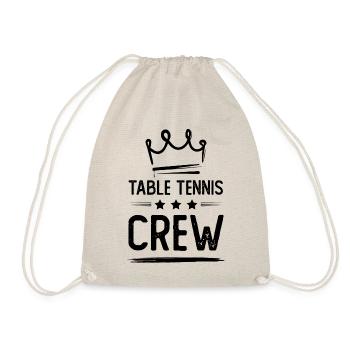 Table Tennis Crew - Turnbeutel - Natur - Vorne