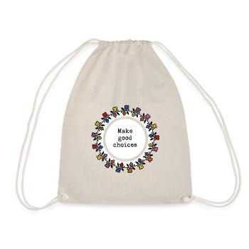 Make good choices - Drawstring Bag - nature - Front