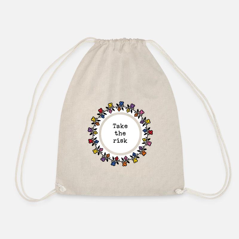 Take the risk - Drawstring Bag - nature