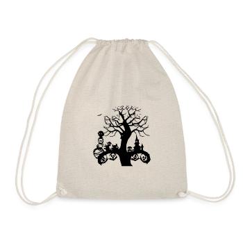 Helloween Tree with Houses - Turnbeutel - Natur - Vorne