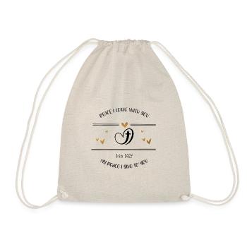Christian Design Peace I leave with you - Drawstring Bag - nature - Front