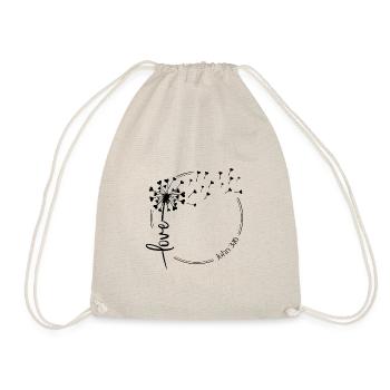 Christian Dandelion design love John 3:16 - Drawstring Bag - nature - Front