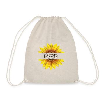 Christian Sonnenblumen Design Ich bin geschützt Psalm 91 - Turnbeutel - Natur - Vorne