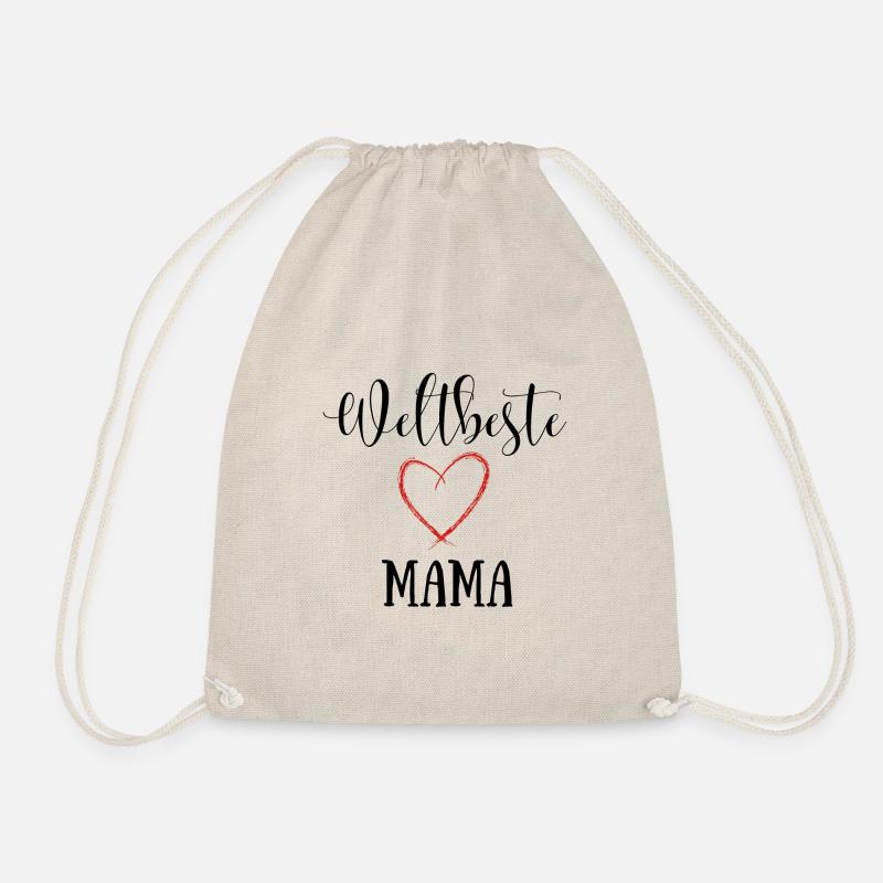 Weltbeste Mama - Geschenk Mutter - Turnbeutel - Natur