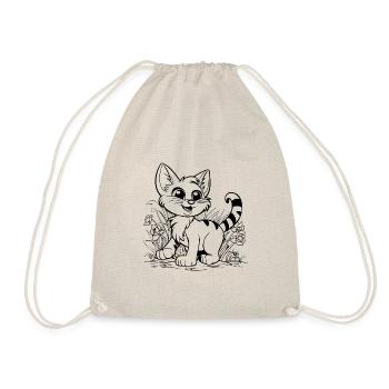 Cat Cat Kitten Cat Lady - Drawstring Bag - nature - Front