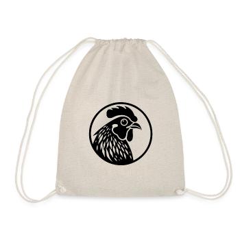 Chicken Chicken House Poultry Rooster Farm - Drawstring Bag - nature - Front