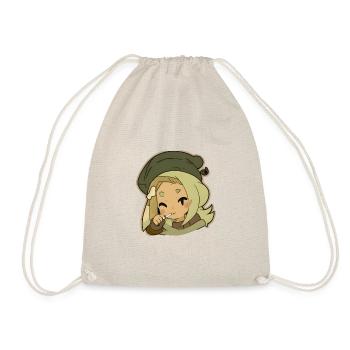 Beanie Girl: Cheveux verts, style Chibi! - Sac de sport léger - nature - Devant