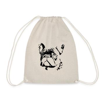 Französische Bulldogge Frenchie Boston Terrier - Turnbeutel - Natur - Vorne