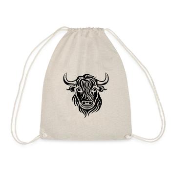 Scottish Highland cow - Drawstring Bag - nature - Front