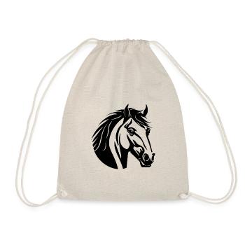 Horse Horse Head Pony - Drawstring Bag - nature - Front