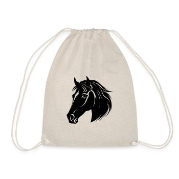 Horse Horse Head Pony - Drawstring Bag - nature - Front